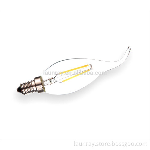 C35 E14 2W 4W LED Filament Candle Bulb with Tail 240V